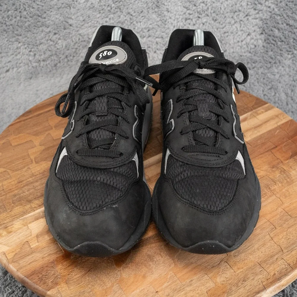 New Balance 580 Sneaker Mens 9.5 Black Good MT580MDB Shadow Running Shoes